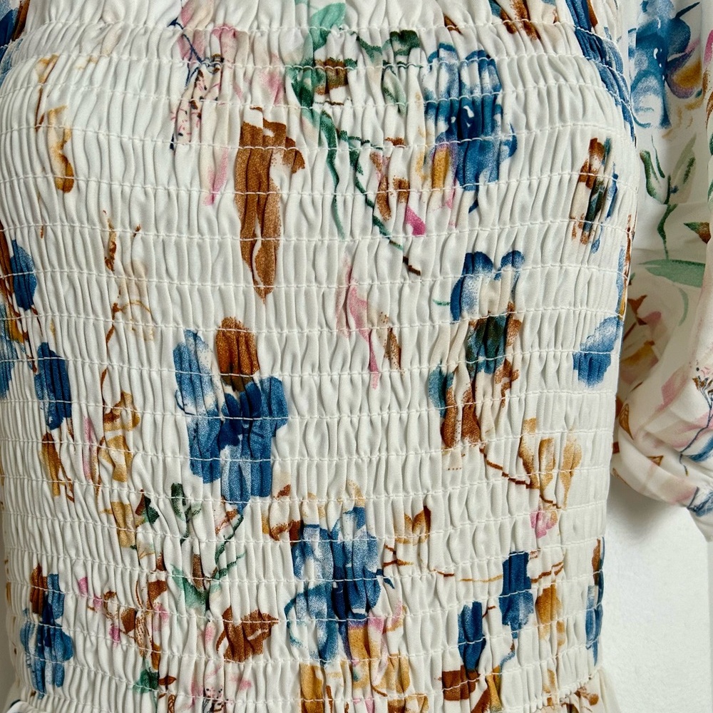 NWT Baltic Born Capri Smocked Floral Maxi Dress Size Medium - Picture 13 of 14